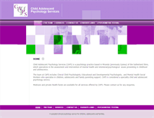 Tablet Screenshot of childadolescentpsychology.com.au